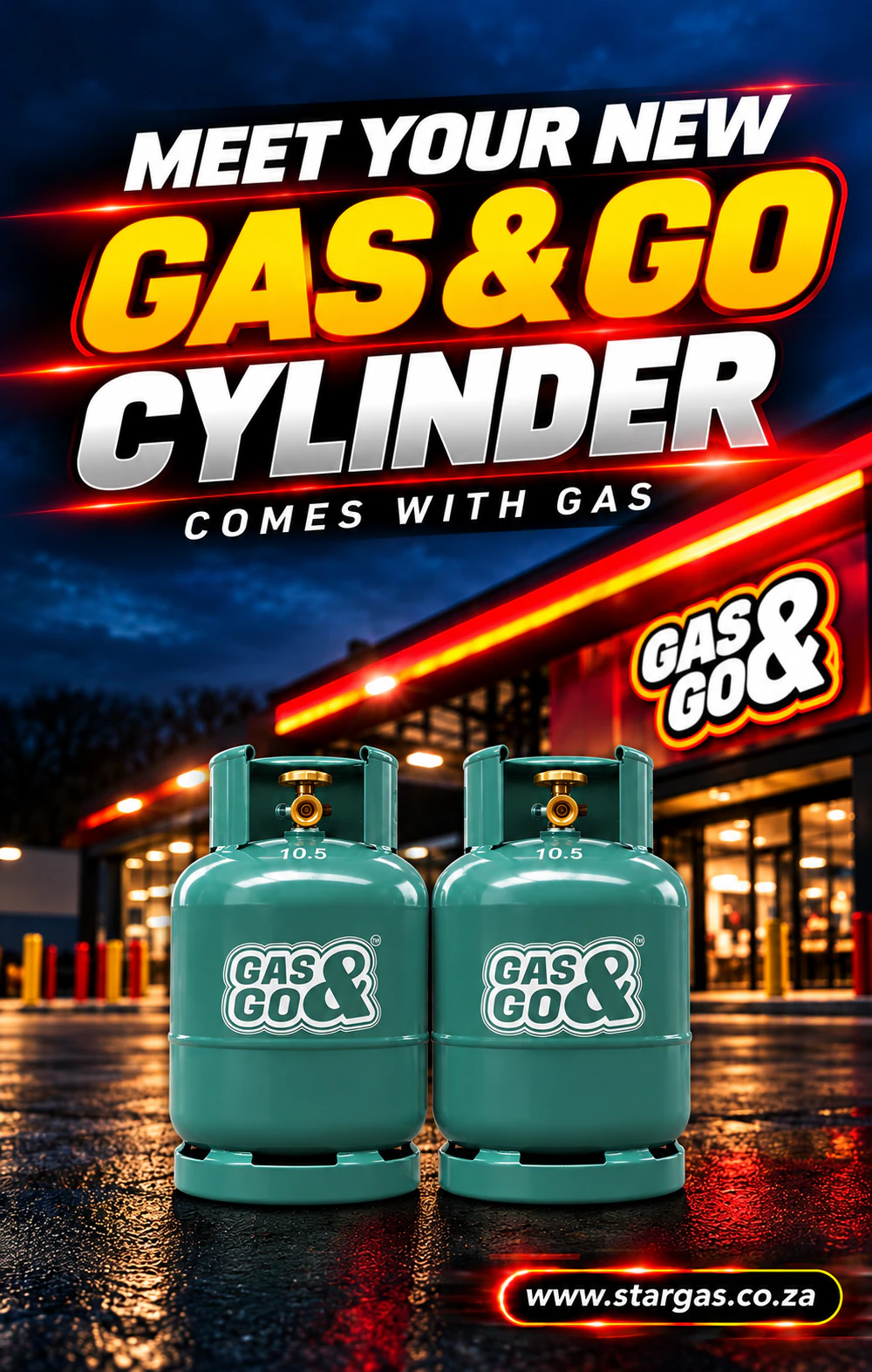 Meet your new Gas & Go cylinder — comes with gas